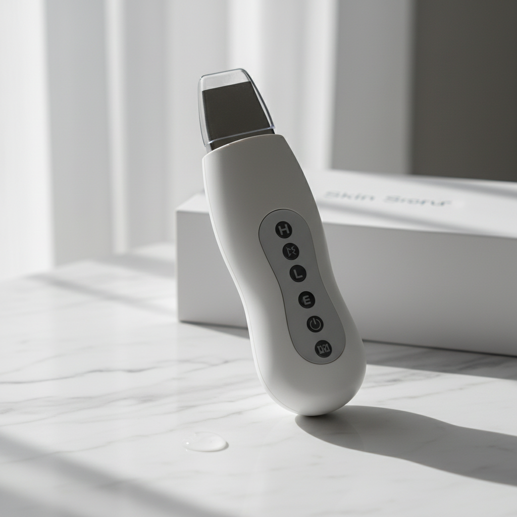 Aura Purify Ultrasonic Skin Scrubber on marble surface