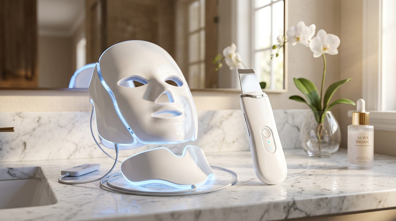 AuraGlow™ 7-Color LED Facial & Neck Therapy Mask
